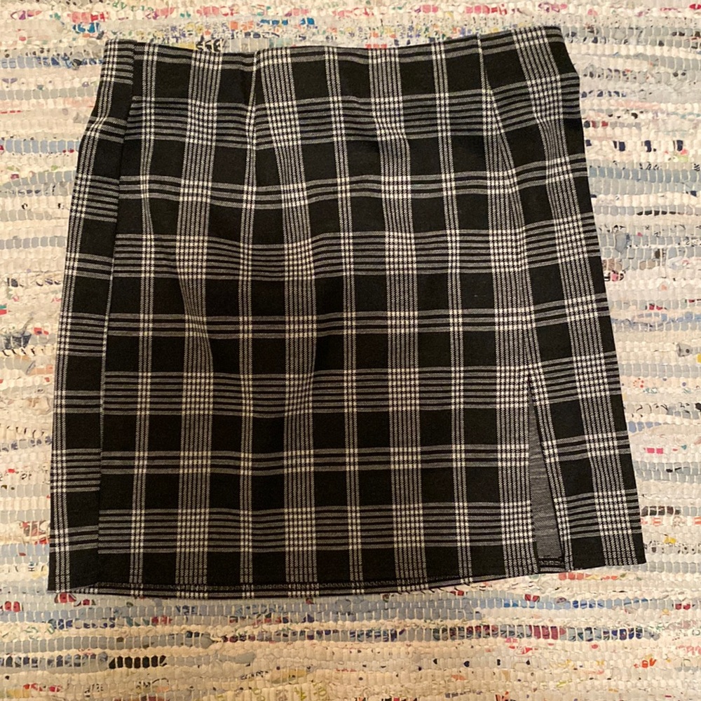 Plaid mini skirt